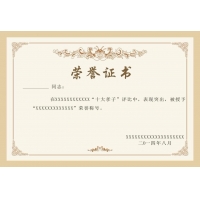 榮譽(yù)證書三